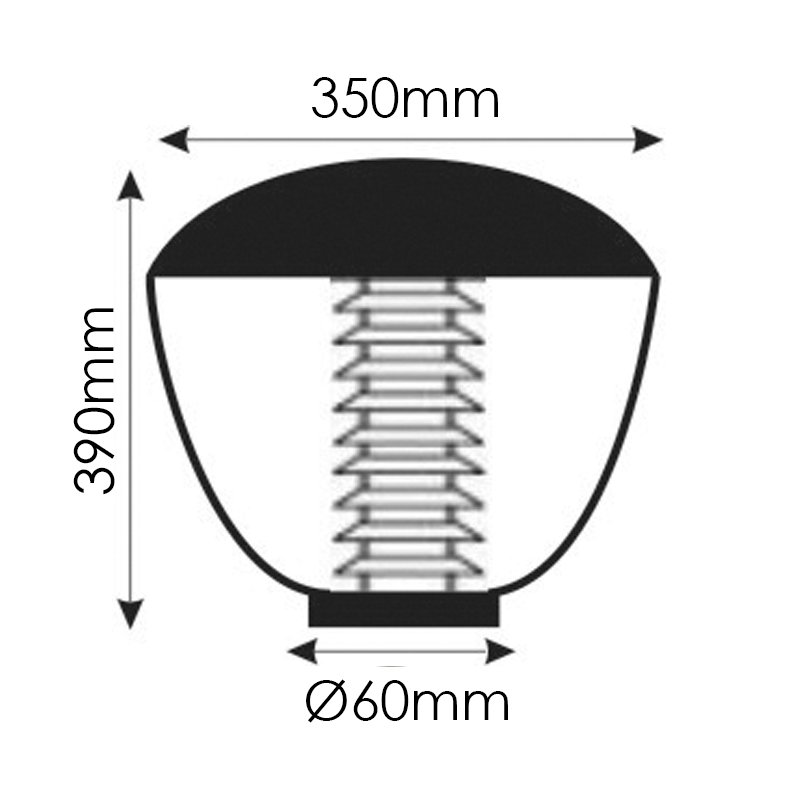SQUARE LIGHT FIXTURE HEAD for POLE D60 AC.NF1824