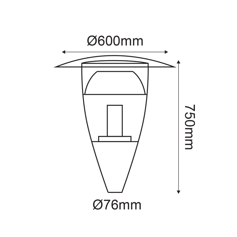 SQUARE LIGHTHEAD  EVOLUTA  TYPE WITH COVER BST2160C