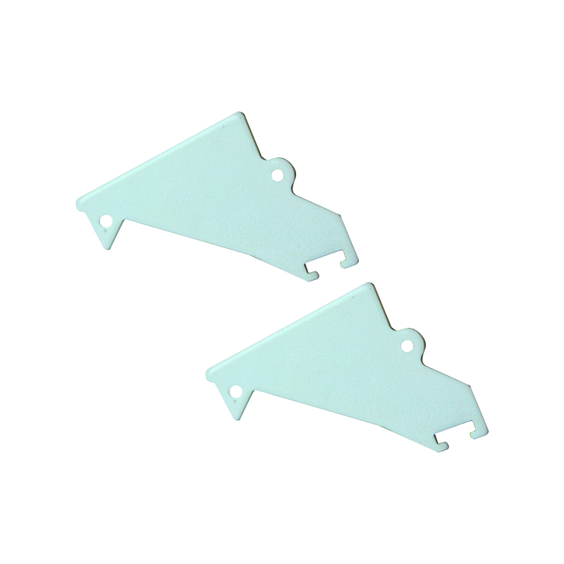 SET OF WHITE METAL END CAPS FOR P136, 2 PCS WITHOUT HOLE EP136