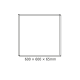 NETO CEILING ALUM FRAME 60x60x6.5cm FOR OTIS, OTIS N, PILO   ROVE LED PANELS (WITH SCREWS) PRODUCTION FR606065P