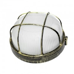 WALL LUMINAIRE Ε27 Φ190 GOLD BLACK WITH GRID HI5011GB WALL LUMINAIRE Ε27 Φ190 GOLD BLACK WITH GRID HI5011GB