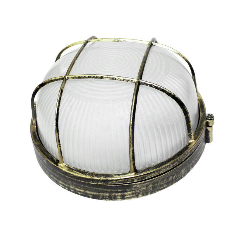 WALL LUMINAIRE Ε27 Φ190 GOLD BLACK WITH GRID HI5011GB