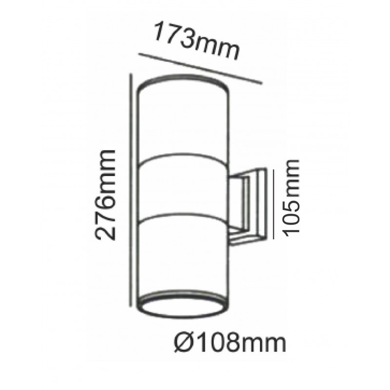 WALL LAMP UP-DOWN E27 HI7001
