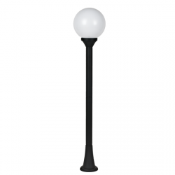 PLASTIC FLOOR GARDEN BLACK LUMINAIRE 100CM Φ200 Ε27 IP44 PLGM5B