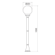 PLASTIC FLOOR GARDEN WHITE LUMINAIRE 100CM Φ200 Ε27 IP44 PLGM5W PLASTIC FLOOR GARDEN WHITE LUMINAIRE 100CM Φ200 Ε27 IP44 PLGM5W