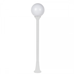 PLASTIC FLOOR GARDEN WHITE LUMINAIRE 100CM Φ200 Ε27 IP44 PLGM5W