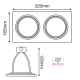 SPOT AR111 XMS DOUBLE WHITE SQUARE 320x165 XMSAR2W