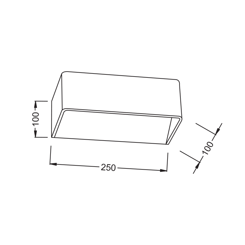 WALL LAMP WHITE LED UP-DOWN PARALLEL 2X3W 230V 4000K 25000hrs NEPHELE L350374L