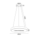 PENDANT LUMINAIRE LED 54W 4320LM 3000K BLACK METAL D60XH135CM KALLISTA V27LEDP60BK