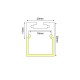 PEND ALUMINUM PROFILE WITH OPAL PC DIFFUSER 2m/pc P28N PEND ALUMINUM PROFILE WITH OPAL PC DIFFUSER 2m/pc P28N