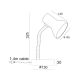 TABLE LAMP SIMPLE E27 RED PAVLOVA SF0371R TABLE LAMP SIMPLE E27 RED PAVLOVA SF0371R