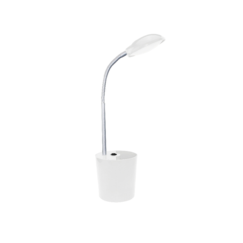 PHASING OUT LED DESK LAMP 5W 4000Κ PENCILCASE WHITE 230V Φ11ΧΗ49CM HULLEN 16035LEDWH