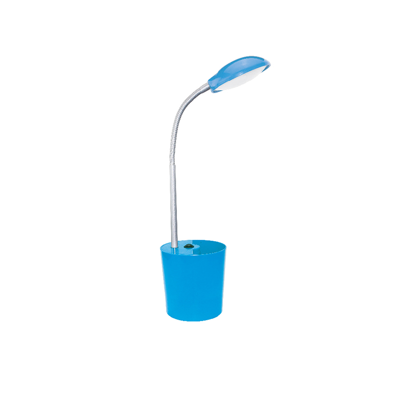 PHASING OUT LED DESK LAMP 5W 4000Κ PENCILCASE BLUE 230V Φ11ΧΗ49CM HULLEN 16035LEDBE