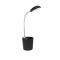 PHASING OUT LED DESK LAMP 5W 4000Κ PENCILCASE BLACK 230V Φ11ΧΗ49CM HULLEN 16035LEDBK