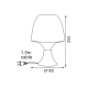 TABLE LAMP 1XE14 PLASTIC TAUPE Φ16XH25,5CM NIOKI 1024STE TABLE LAMP 1XE14 PLASTIC TAUPE Φ16XH25,5CM NIOKI 1024STE
