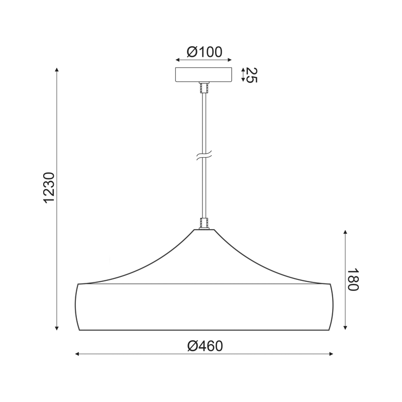 PENDANT LUMINAIRE 1ΧΕ27 METALIC WHITE/GOLD Φ46ΧΗ123CM CALIPHATE KS07961PWG