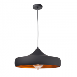 PENDANT LUMINAIRE 1ΧΕ27 METALIC BLACK/GOLD Φ46ΧΗ123CM CALIPHATE KS07961PBG PENDANT LUMINAIRE 1ΧΕ27 METALIC BLACK/GOLD Φ46ΧΗ123CM CALIPHATE KS07961PBG