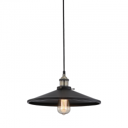 MATT BLACK PAINTED BELL 1XE27 METALIC HIPPOLYTE KS1288P361BK