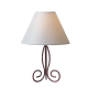 TABLE LAMP1XE14 BROWN METAL /LIGHT BEIGE FABRIC SHADE ISMENE KS1007T1BN