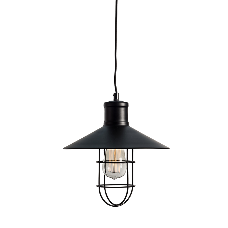 PHASING OUT MATT BLACK PAINTED BELL 1XE27 METALIC MAYA KS1344P1BK