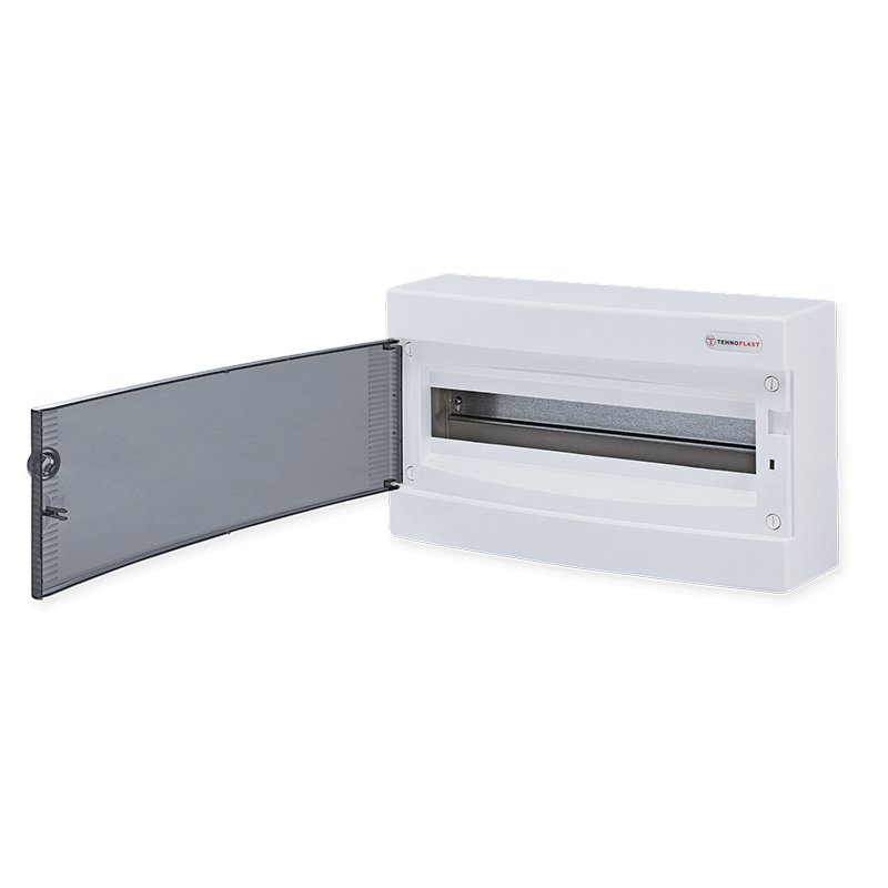 SURFACE MOUNTING 12 MODULES 1 ROW WHITE DOOR 282N12CW