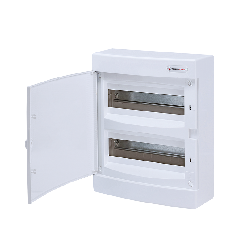 SURFACE MOUNTING 24 MODULES 2 ROWS WHITE DOOR 282N24CW