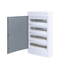 SURFACE MOUNTING FOR72 MODULES 4 ROWS TRANSPARENT DOOR 282N4X18C SURFACE MOUNTING FOR72 MODULES 4 ROWS TRANSPARENT DOOR 282N4X18C