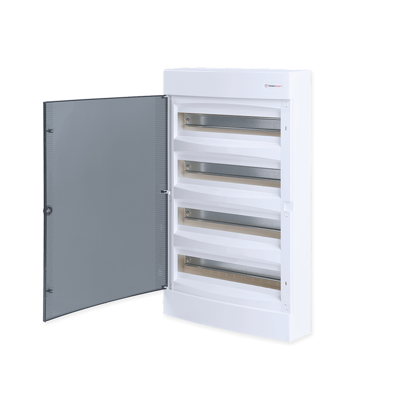SURFACE MOUNTING FOR72 MODULES 4 ROWS TRANSPARENT DOOR 282N4X18C