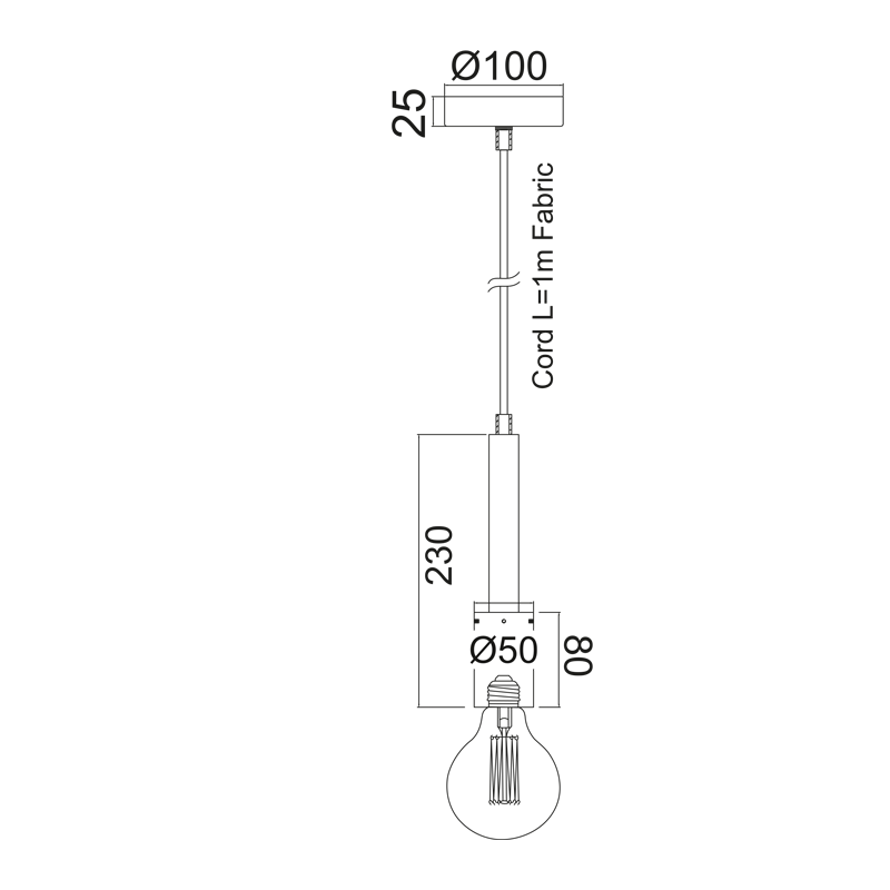 PENDANT METALIC WHITE 1ΧE27 PRIMO KS2084P51SWH