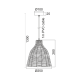 PENDANT 1ΧΕ27 BASKET Φ26ΧΗ120CM OIA KS182026P PENDANT 1ΧΕ27 BASKET Φ26ΧΗ120CM OIA KS182026P
