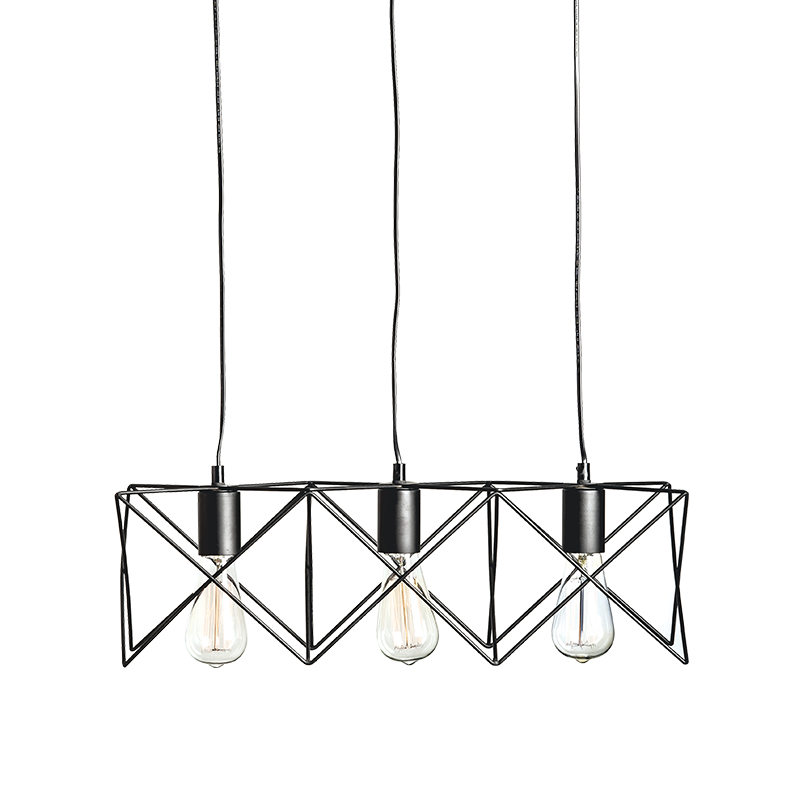 PENDANT METAL BLACK 3ΧE27 ANDY KS1462P3BK