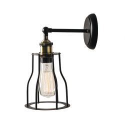 WALL LAMP METAL BLACK 1ΧE27 SOTIS KS1342W151BKACA WALL LAMP METAL BLACK 1ΧE27 SOTIS KS1342W151BKACA