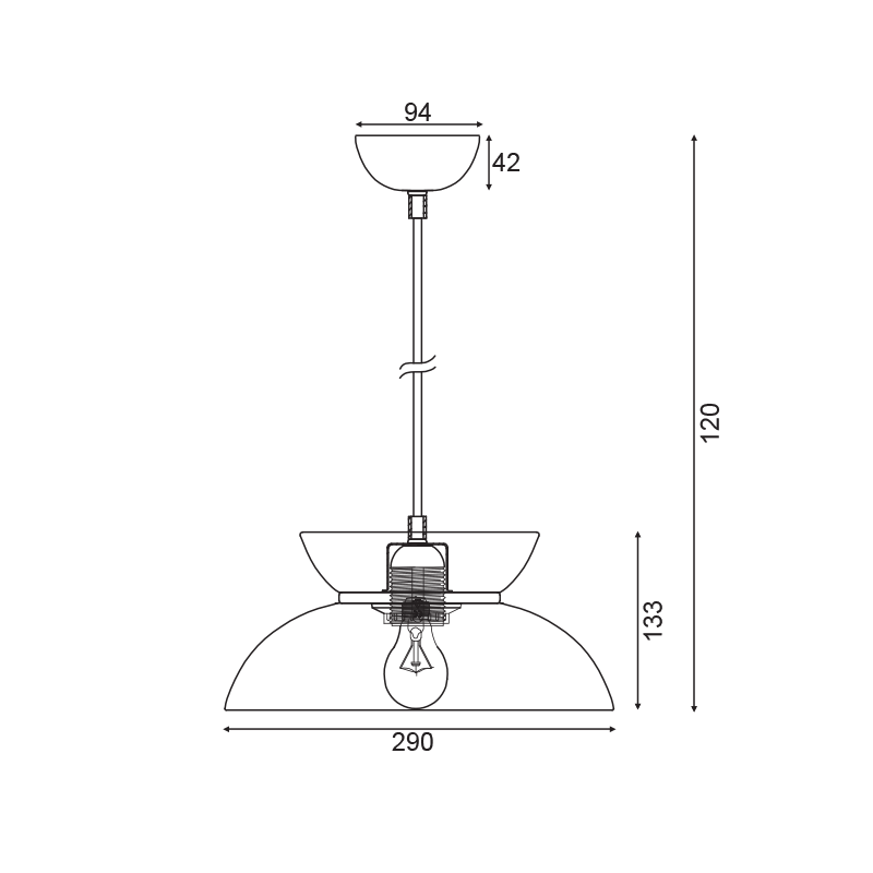 PENDANT 1ΧΕ27 METALIC GOLD BRONZE D29XH120CM AEOLUS KS871P29CG PENDANT 1ΧΕ27 METALIC GOLD BRONZE D29XH120CM AEOLUS KS871P29CG