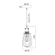 PENDANT METAL BLACK D10CM 1ΧE27 SOTIS KS2047P1BK PENDANT METAL BLACK D10CM 1ΧE27 SOTIS KS2047P1BK