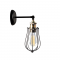 WALL LAMP BLACK 1 Χ Ε27 D10CM METALIC SOTIS KS2047W1BK