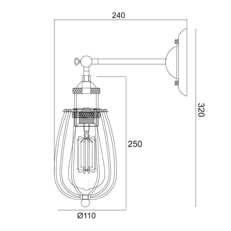 WALL LAMP BLACK 1 Χ Ε27 D10CM METALIC SOTIS KS2047W1BK WALL LAMP BLACK 1 Χ Ε27 D10CM METALIC SOTIS KS2047W1BK