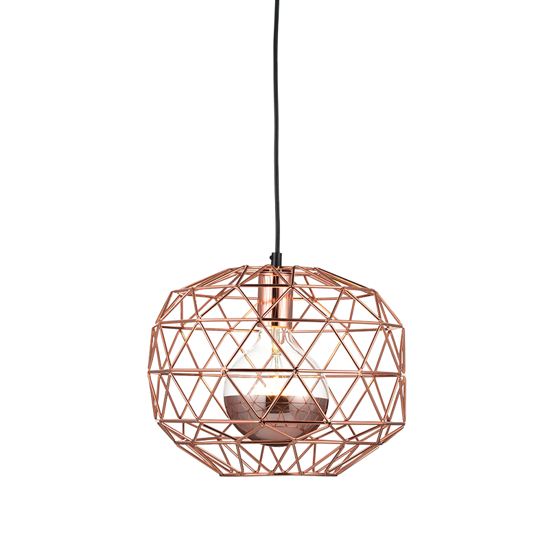 PENDANT 1ΧΕ27 METAL COPPER GRID Φ30ΧΗ130CM ALADDIN KS180430PC PENDANT 1ΧΕ27 METAL COPPER GRID Φ30ΧΗ130CM ALADDIN KS180430PC