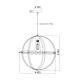 PENDANT D40 1XE27 CIRCLE METALLIC SIRENA KS1483P1BK PENDANT D40 1XE27 CIRCLE METALLIC SIRENA KS1483P1BK