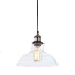 PENDANTCLEAR GLASS 1ΧE27 D28CM SMYRNA KS1295PCL1BK PENDANTCLEAR GLASS 1ΧE27 D28CM SMYRNA KS1295PCL1BK