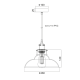 PENDANTCLEAR GLASS 1ΧE27 D28CM SMYRNA KS1295PCL1BK