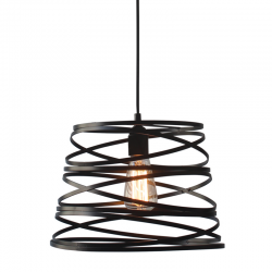 WALL LAMP 1 Χ Ε27 BLACK MATT SPIRAL D25CM JAZZ KS153825PB WALL LAMP 1 Χ Ε27 BLACK MATT SPIRAL D25CM JAZZ KS153825PB
