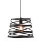 WALL LAMP 1 Χ Ε27 BLACK MATT SPIRAL D25CM JAZZ KS153825PB WALL LAMP 1 Χ Ε27 BLACK MATT SPIRAL D25CM JAZZ KS153825PB