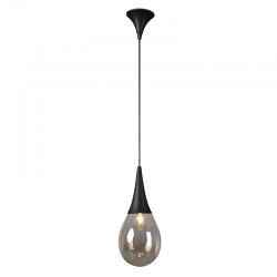 PENDANT LIGHT 1XE14 BLACK METAL AMBER GLASS D16CM ATENA OD53421BK PENDANT LIGHT 1XE14 BLACK METAL AMBER GLASS D16CM ATENA OD53421BK