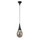 PENDANT LIGHT 1XE14 BLACK METAL AMBER GLASS D16CM ATENA OD53421BK PENDANT LIGHT 1XE14 BLACK METAL AMBER GLASS D16CM ATENA OD53421BK