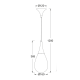 PENDANT LIGHT 1XE14 BLACK METAL AMBER GLASS D16CM ATENA OD53421BK PENDANT LIGHT 1XE14 BLACK METAL AMBER GLASS D16CM ATENA OD53421BK