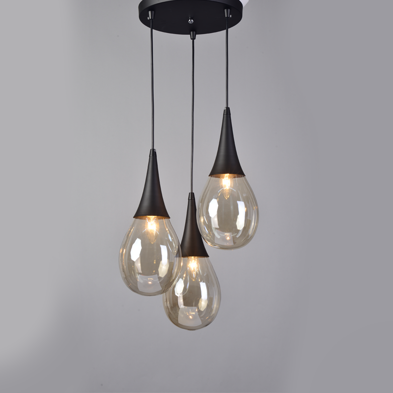 PENDANT GLASS 3XE14 AMBER BALLS ATENA OD53423RBK PENDANT GLASS 3XE14 AMBER BALLS ATENA OD53423RBK