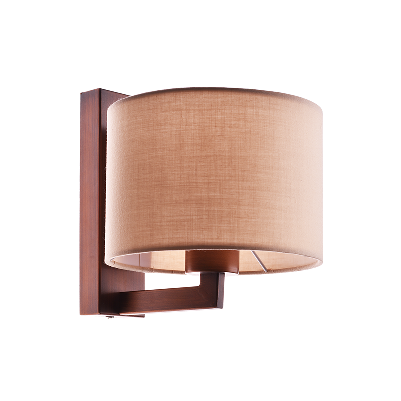 WHITE METAL WALL LIGHT WITHE MOKA SHADE CIRCE OD5612WD WHITE METAL WALL LIGHT WITHE MOKA SHADE CIRCE OD5612WD