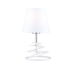 TABLE LAMP WHITE SHADE1XE27 METAL SPIRAL LAGOS OYD10134WTL1