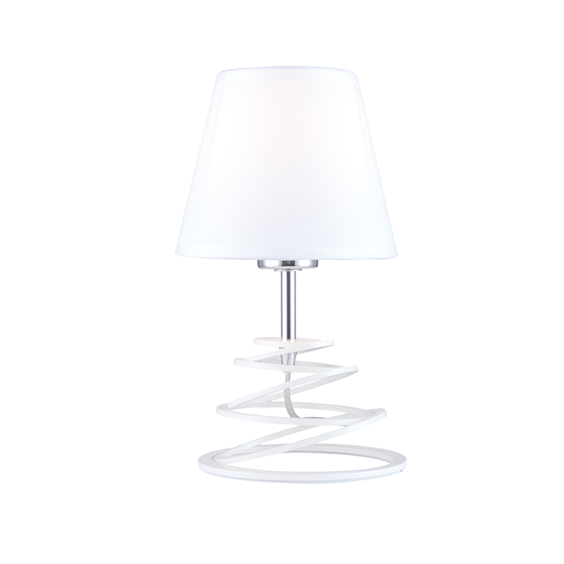 TABLE LAMP WHITE SHADE1XE27 METAL SPIRAL LAGOS OYD10134WTL1 TABLE LAMP WHITE SHADE1XE27 METAL SPIRAL LAGOS OYD10134WTL1