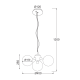 PENDANT GLASS 3XE14 CHROME BALLS ATOM OYD60703CH PENDANT GLASS 3XE14 CHROME BALLS ATOM OYD60703CH